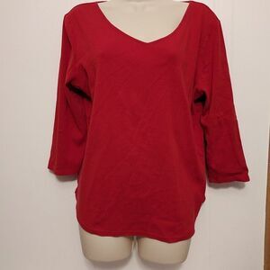 Chico's  red size 2 (L) pit to pit 20 1/2 length 22 1/4